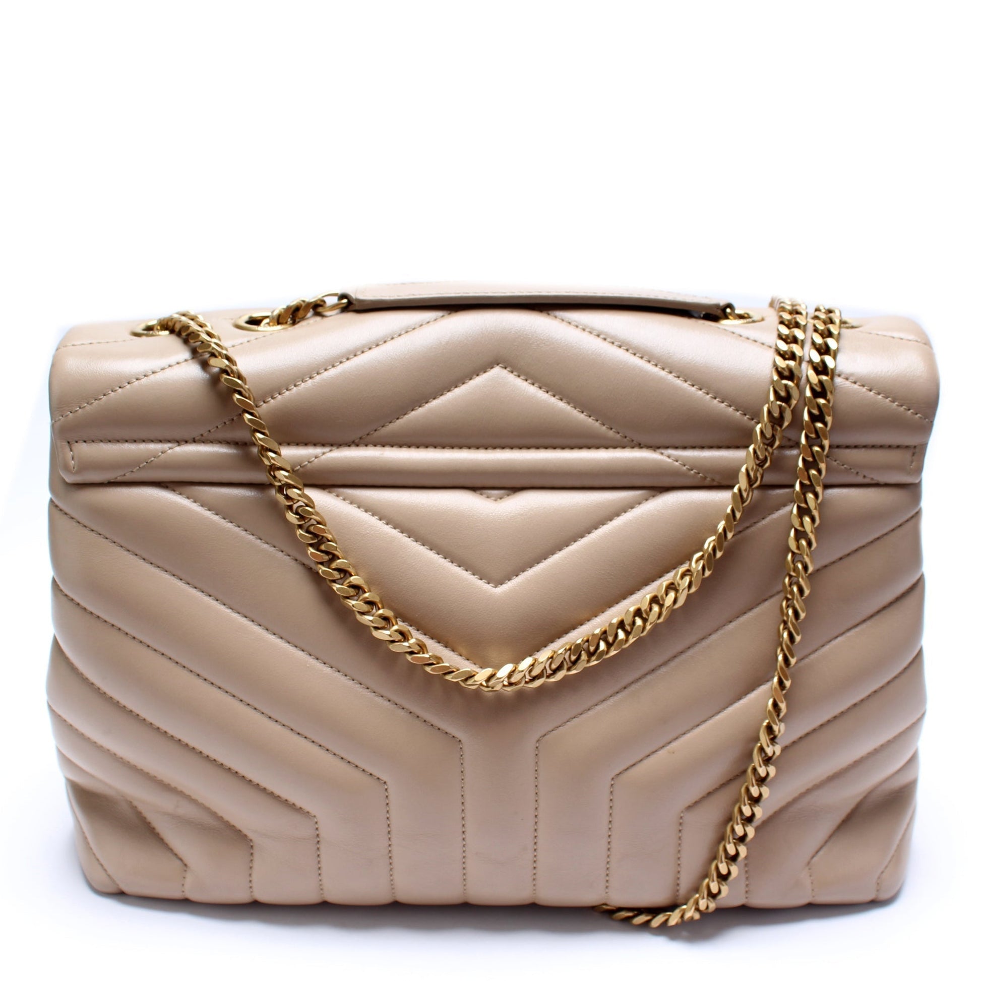 YSL Saint Laurent Loulou Satchel Bag Quilted Medium