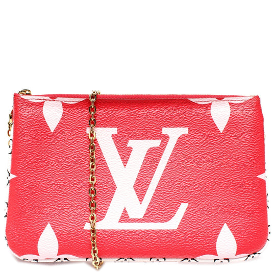 Louis Vuitton Double Zip Pochette Giant Reverse Monogram Clutch Bag Monogram 2