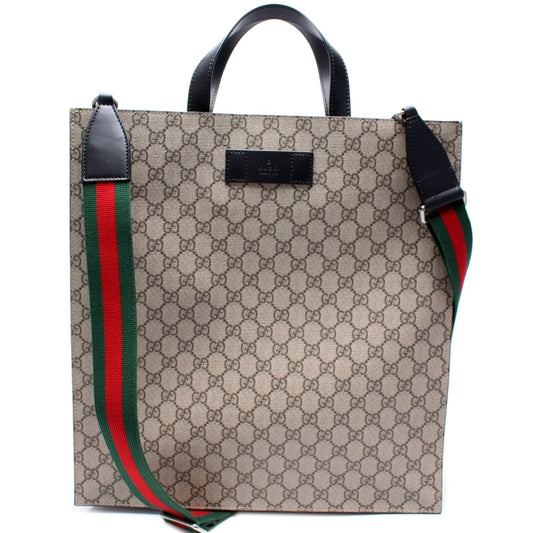 Gucci GG Supreme Web Vertical Tote Bag