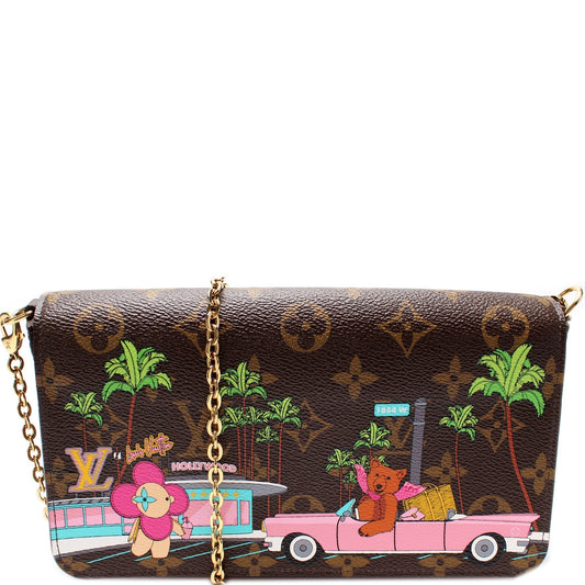 Louis Vuitton Pochette Felicie Christmas Monogram Clutch Bag