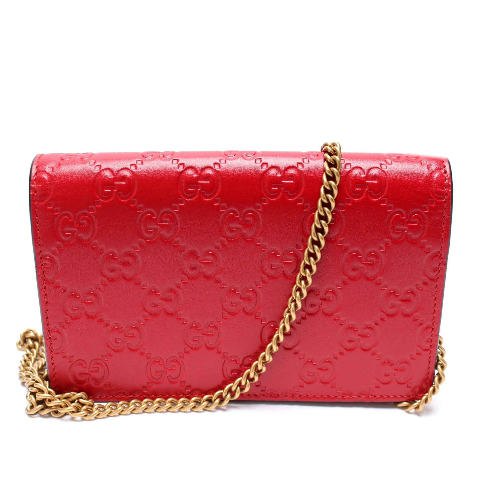 Gucci GG Cherries Leather Mini Chain Travel Bag