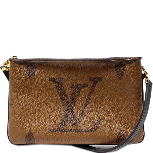 Louis Vuitton Double Zip Pochette Giant Reverse Monogram Clutch Bag Monogram 3
