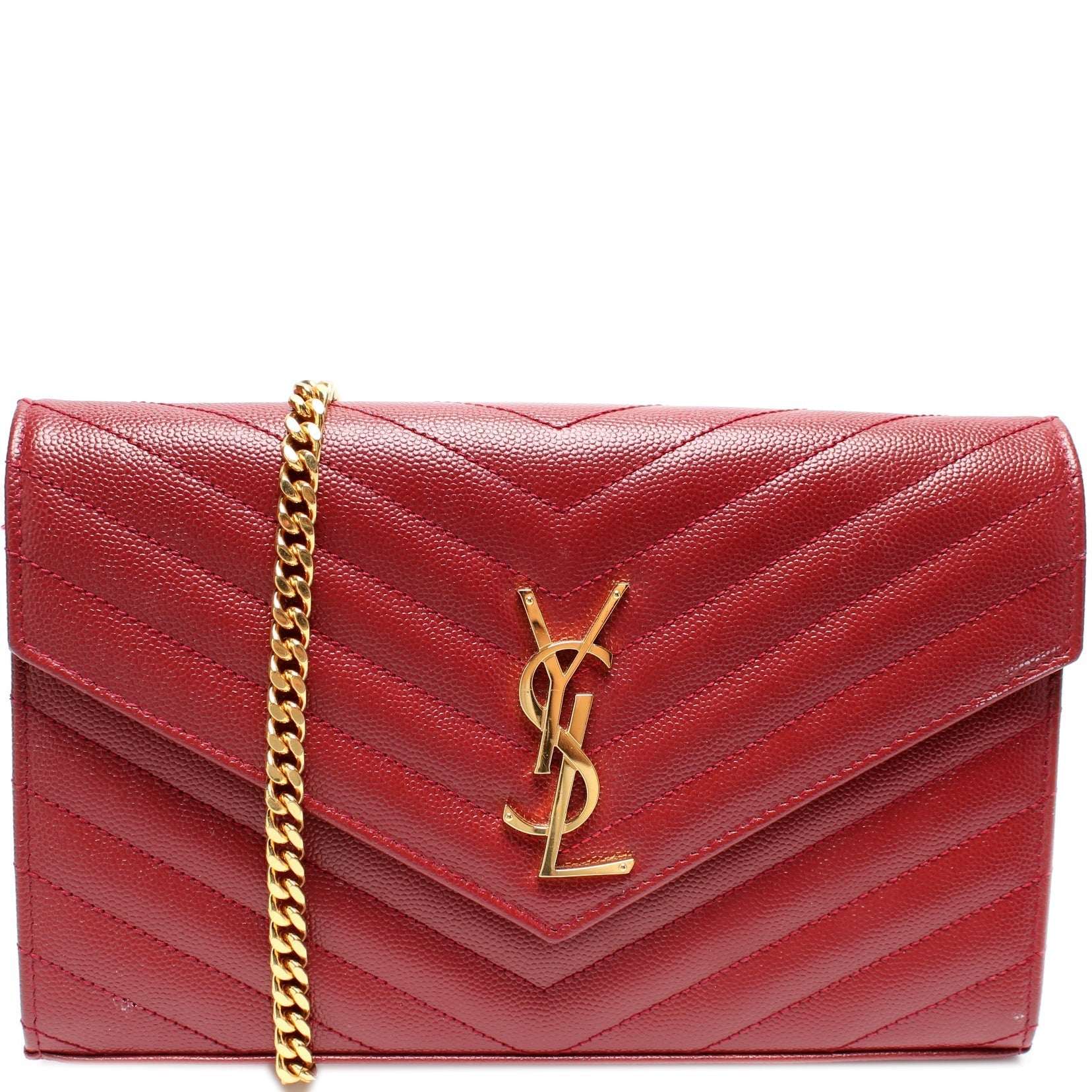 YSL Saint Laurent Grain De Wallet Bag Chain Travel Bag Chain Wallet 3