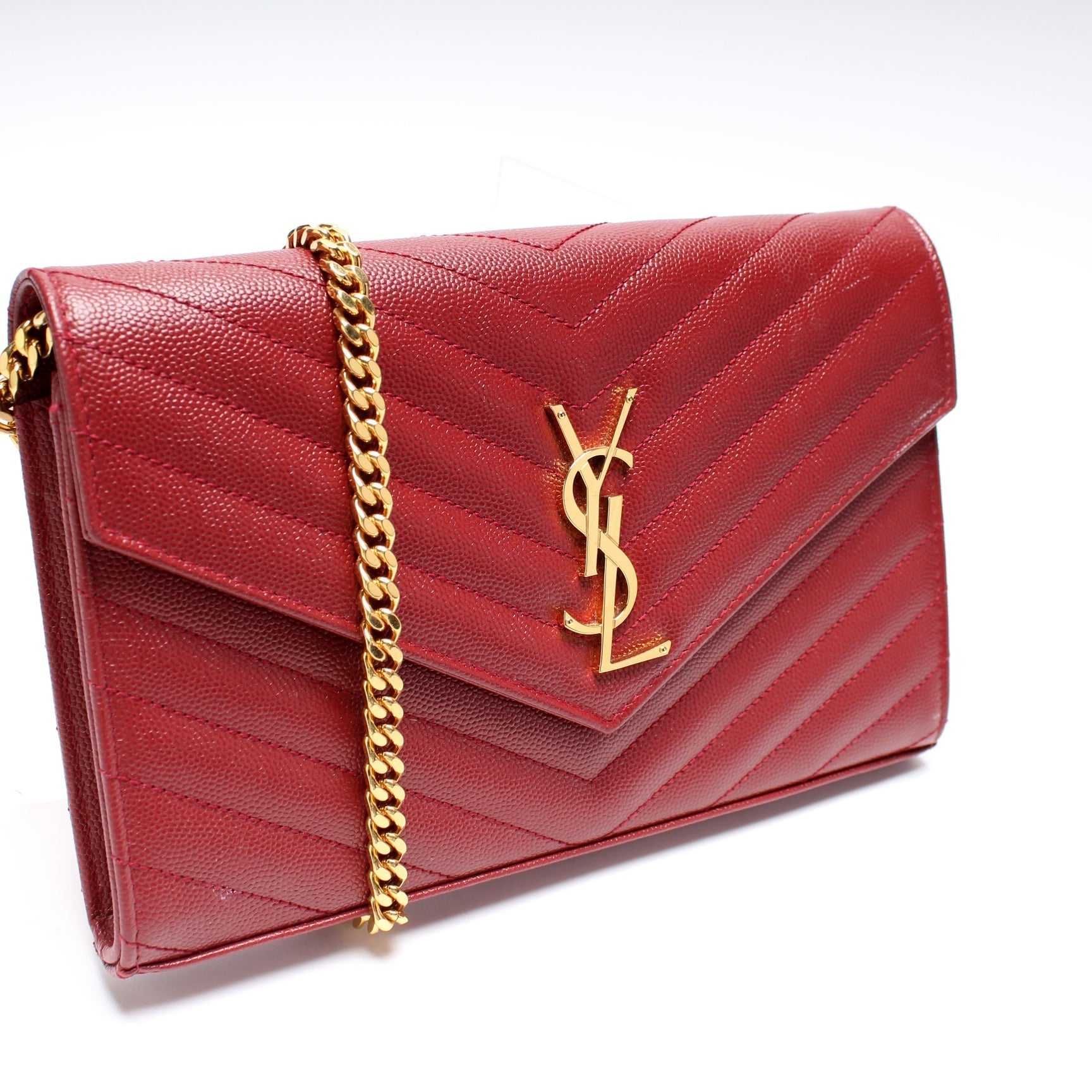 YSL Saint Laurent Grain De Wallet Bag Chain Travel Bag Chain Wallet 3