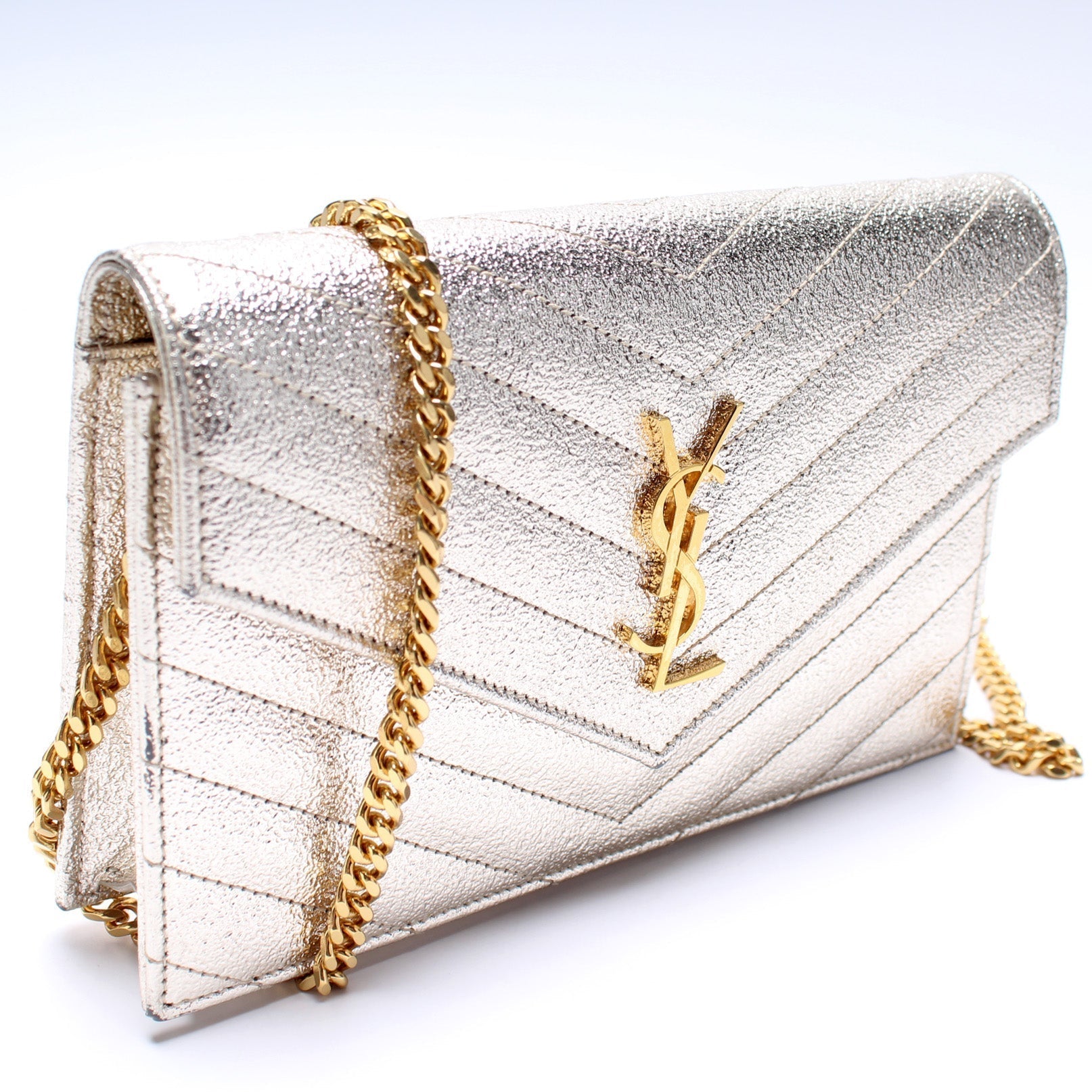 YSL Saint Laurent Envelope Wallet Bag Chain Travel Bag Chain Wallet 1
