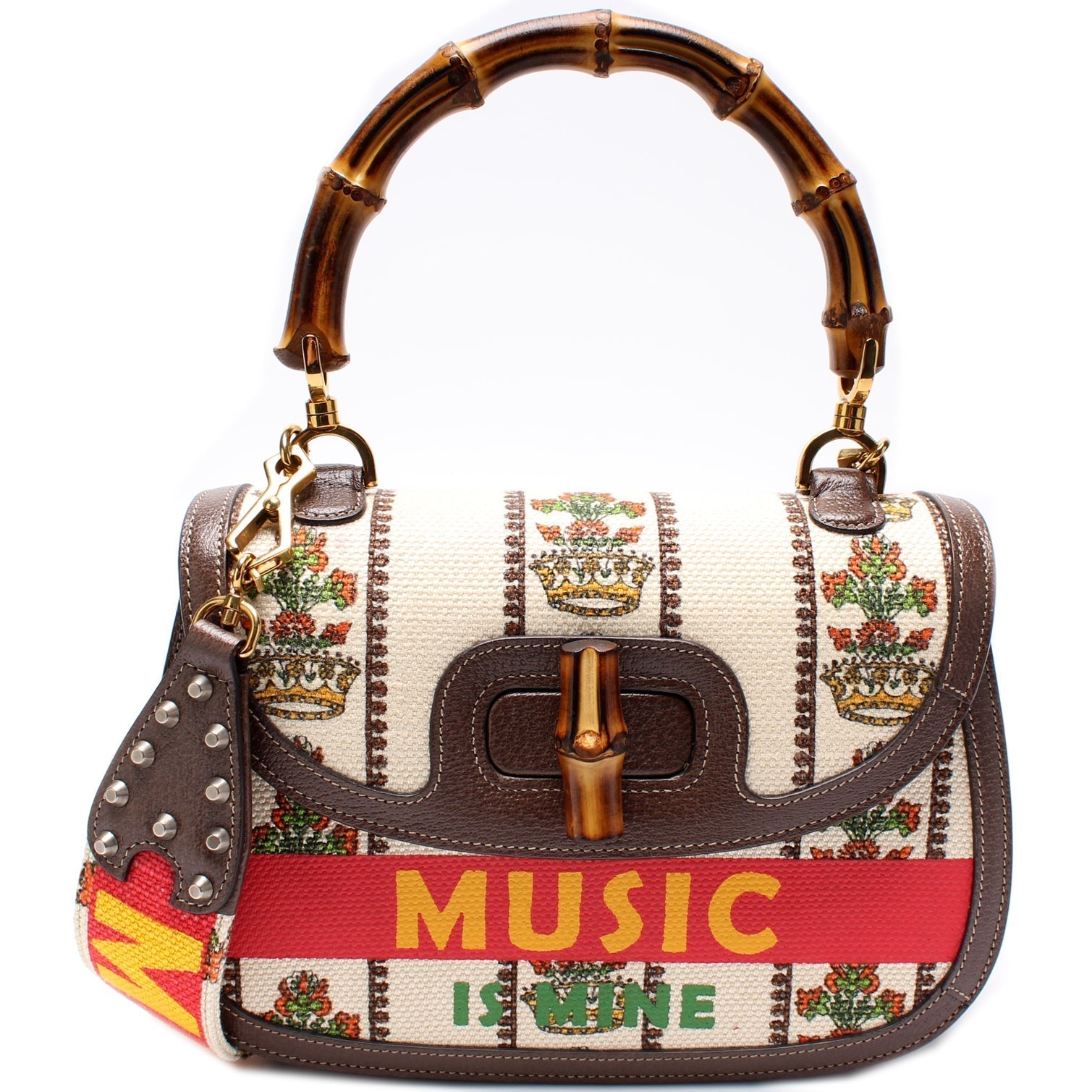 Gucci 100th Anniversary Bamboo Medium Top Handle Travel Bag
