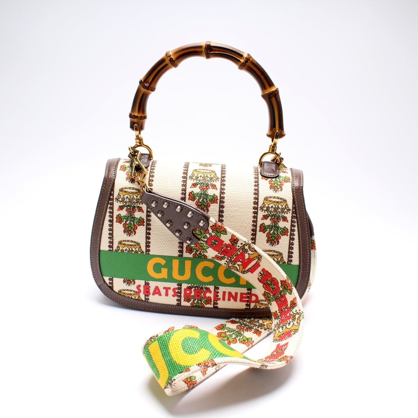 Gucci 100th Anniversary Bamboo Medium Top Handle Travel Bag