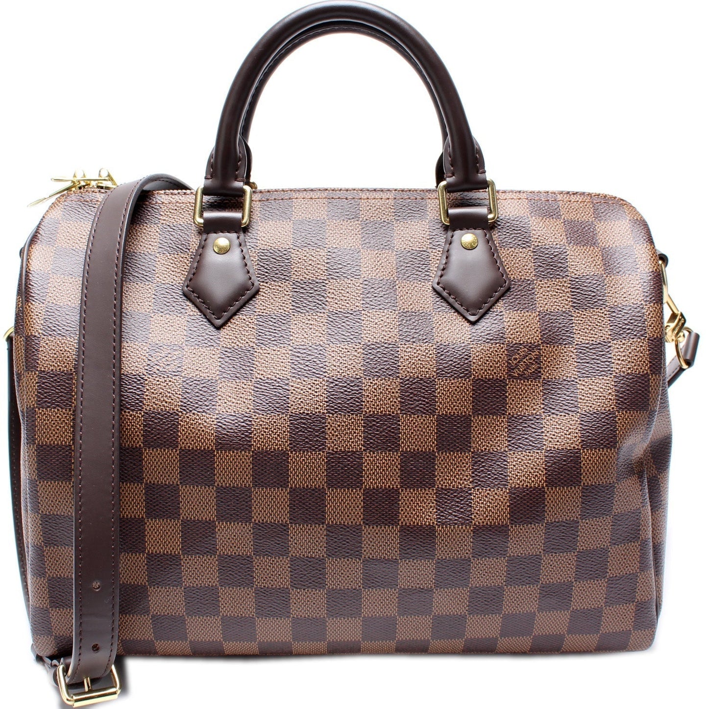 Louis Vuitton Speedy 30 Bandouliere Ebene Damier Handbag Ebene 14