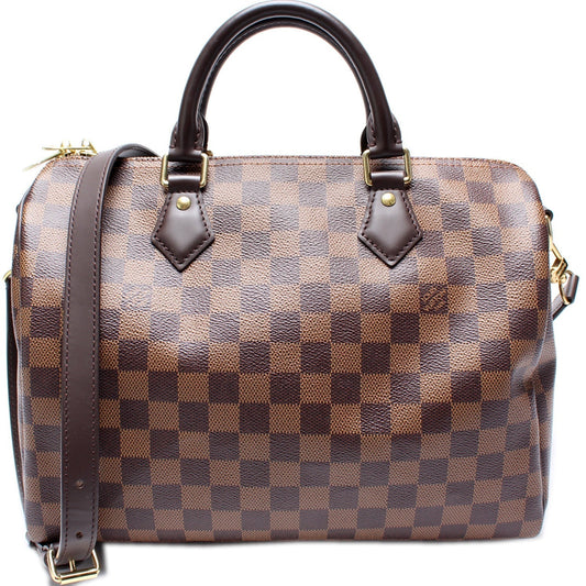 Louis Vuitton Speedy 30 Bandouliere Ebene Damier Handbag Ebene 14
