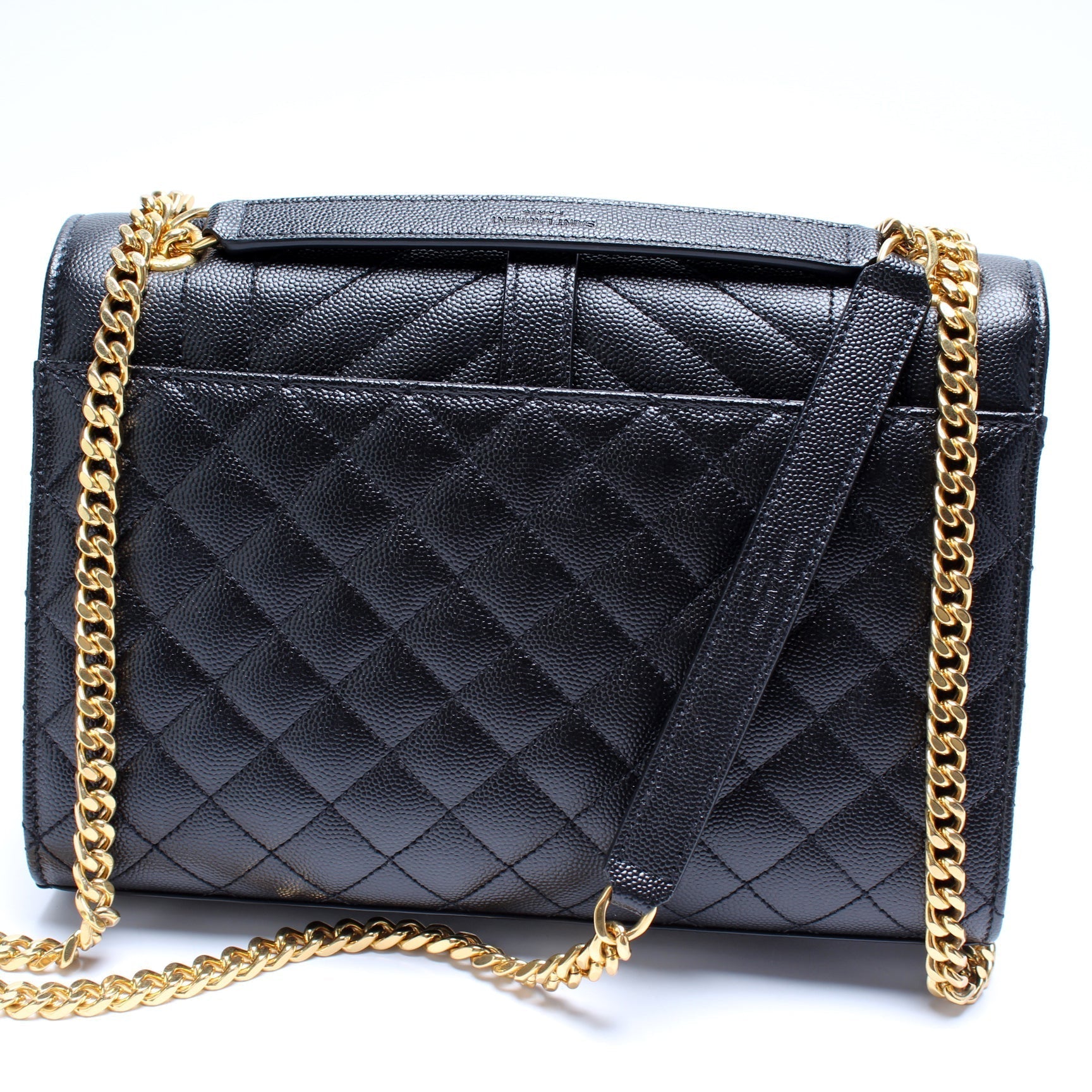 YSL Saint Laurent Envelope Tri Quilt Bag Medium Travel Bag