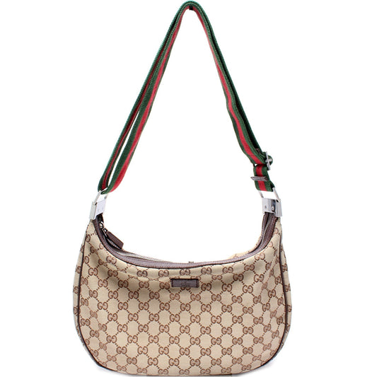 Gucci Shelly Web GG Canvas Crossbody Bag