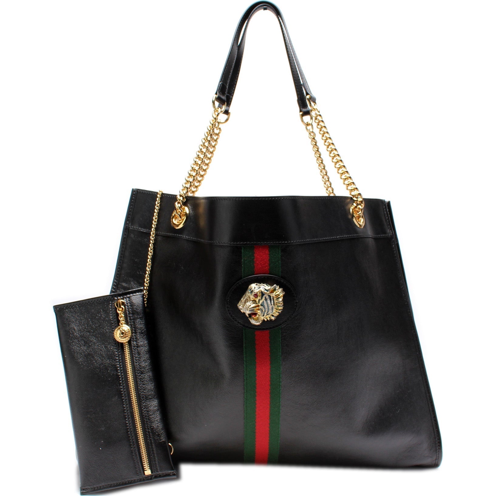Gucci Rajah Leather Tote Bag Leather 4
