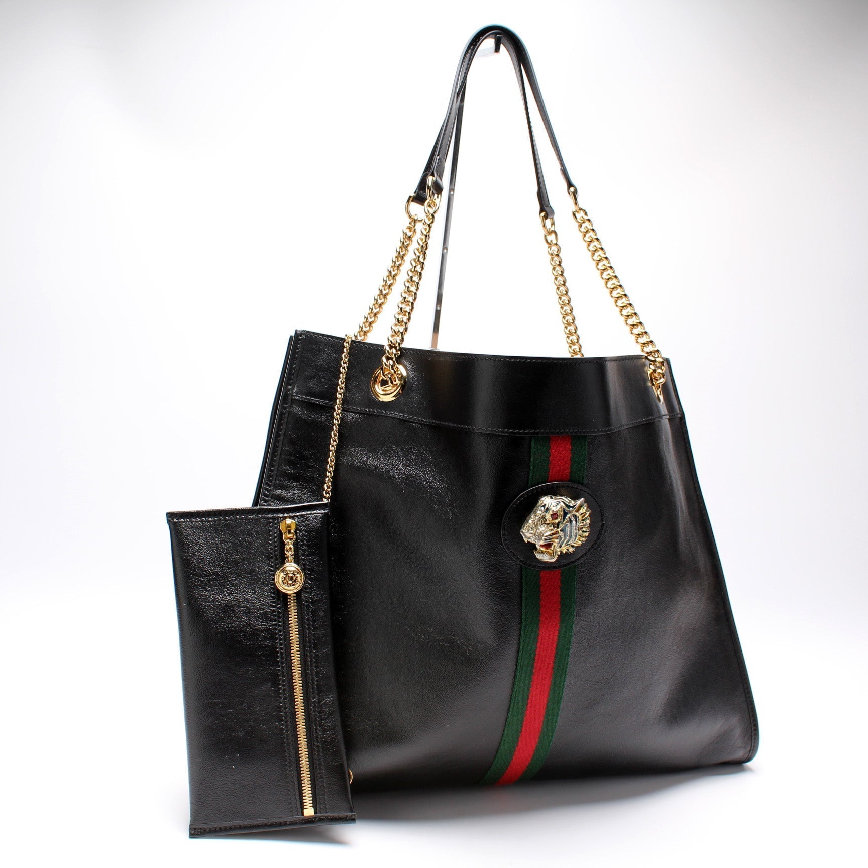 Gucci Rajah Leather Tote Bag Leather 4