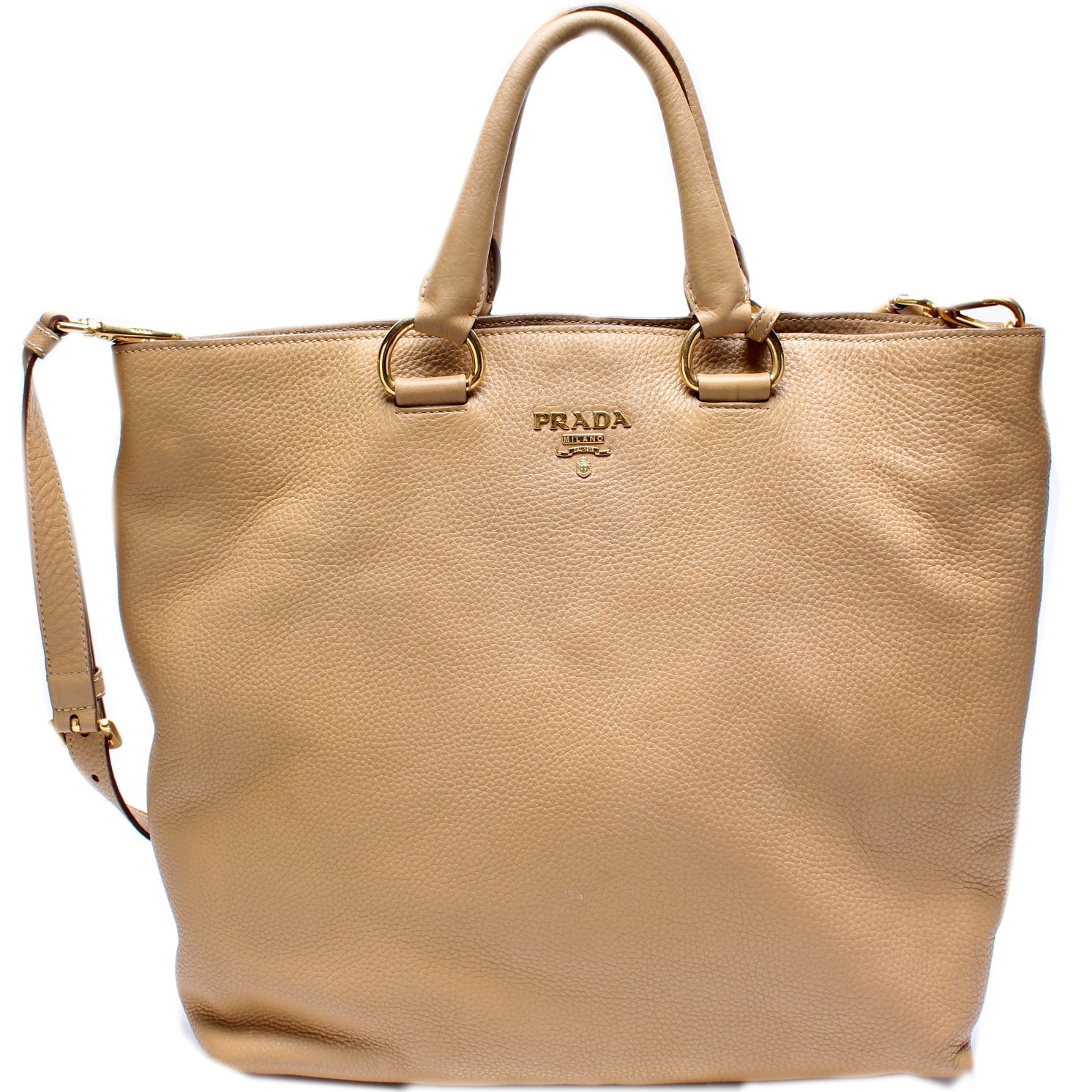 Prada Talco Vitello Daino Shopper Bag Travel Bag