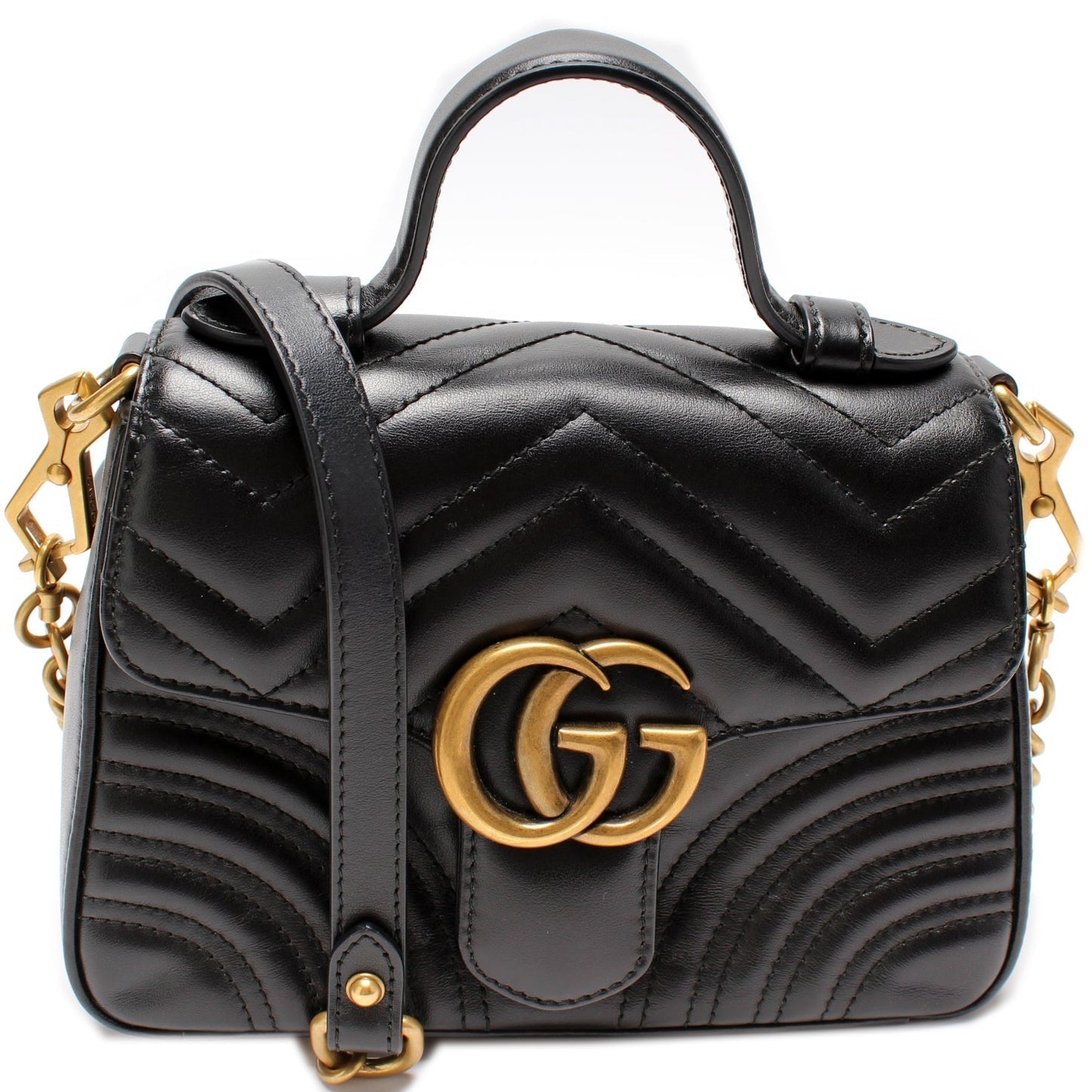 Gucci Marmont Mini Top Handle Travel Bag Handle 5