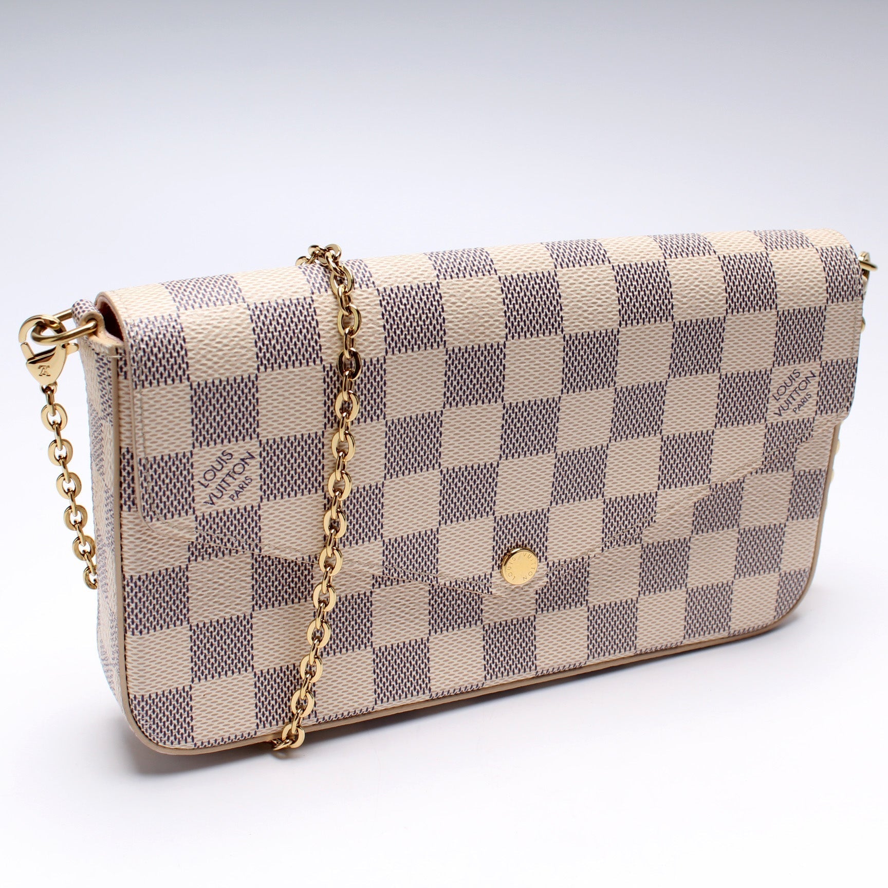 Louis Vuitton Pochette Felicie Azur Damier Clutch Bag Azur 1
