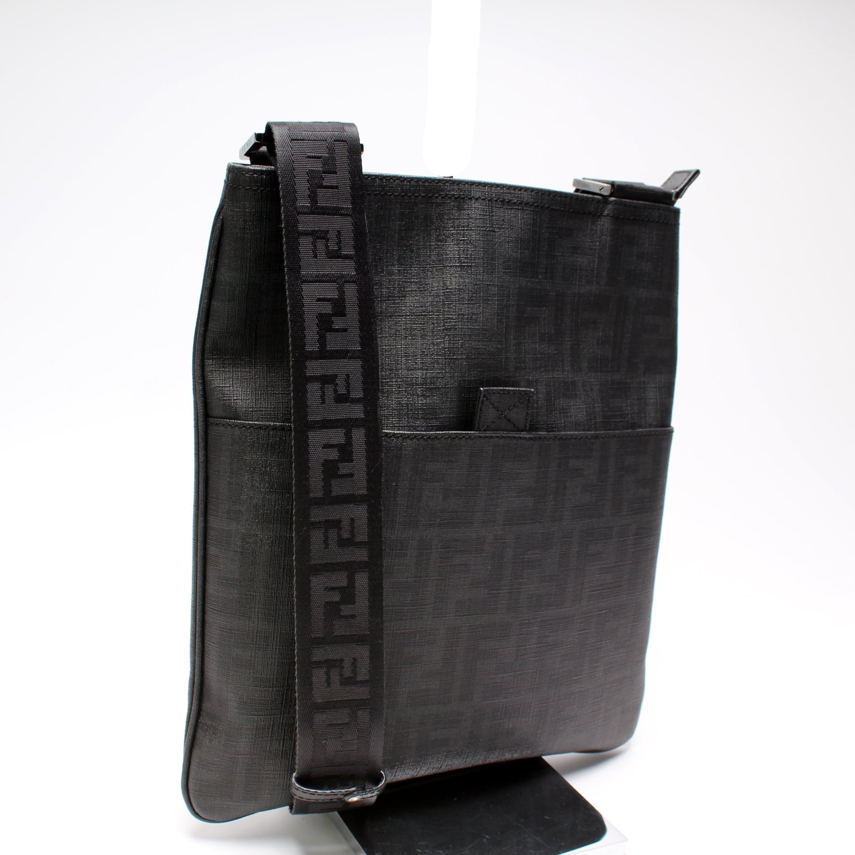 Fendi Spalmati Zucca Flat Messenger Bag Shoes