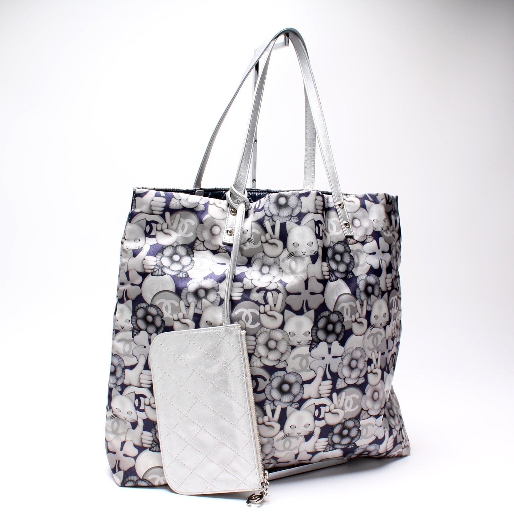 Chanel Emoticon Nylon Shopping Tote Bag