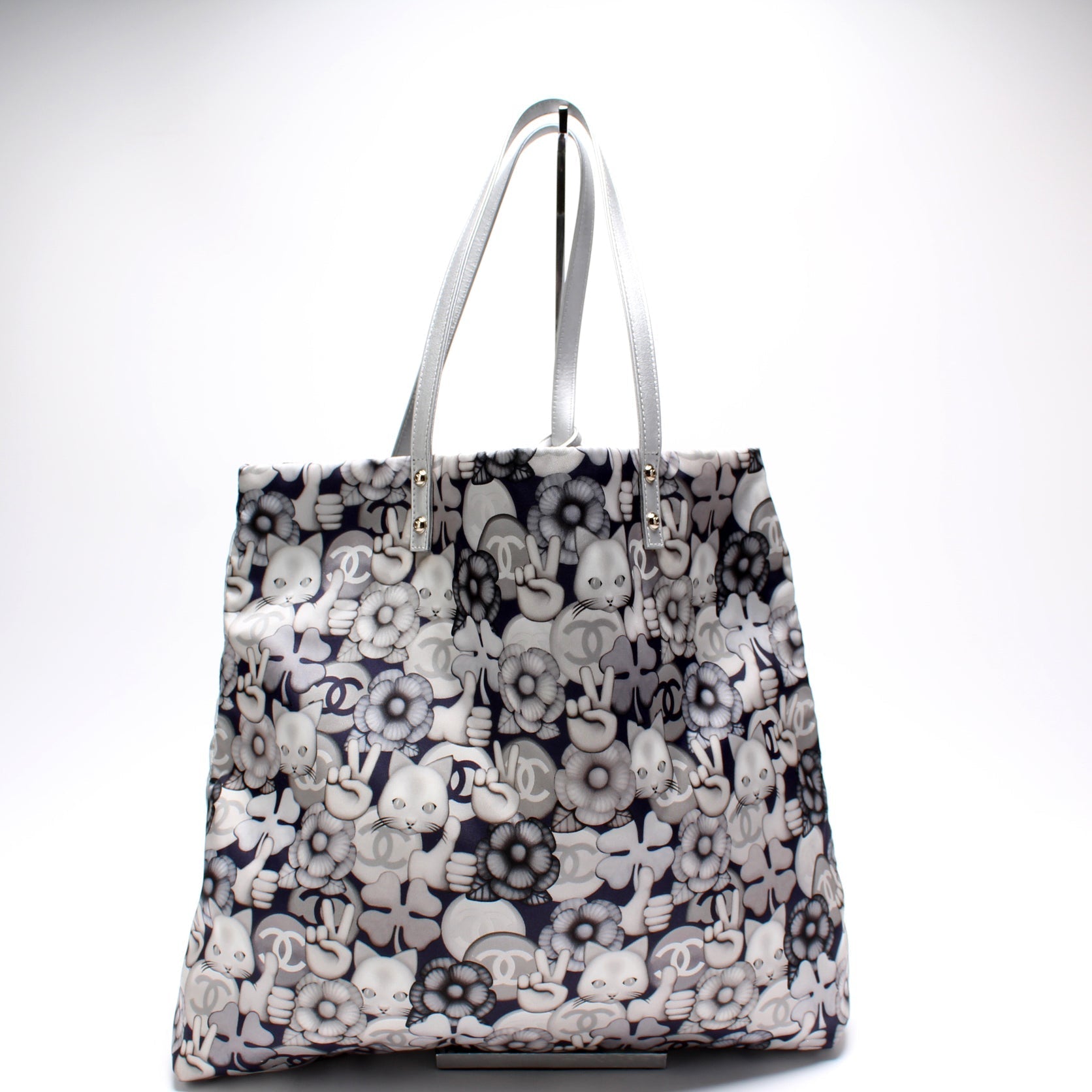 Chanel Emoticon Nylon Shopping Tote Bag