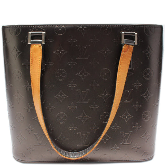 Louis Vuitton Stockton Matte Monogram Leather Handbag Leather 4