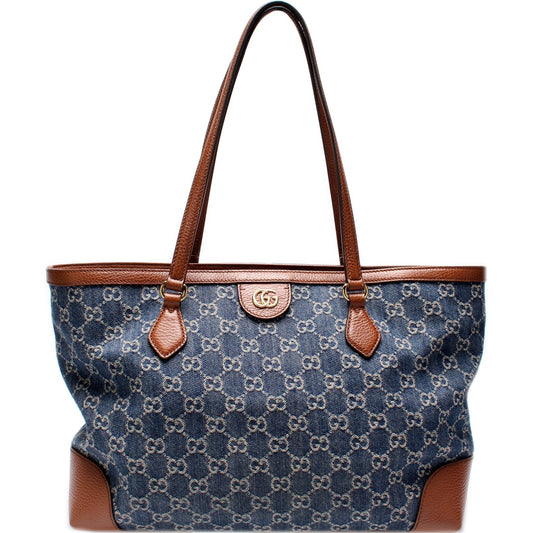 Gucci Ophidia GG Denim Tote Bag Denim Tote