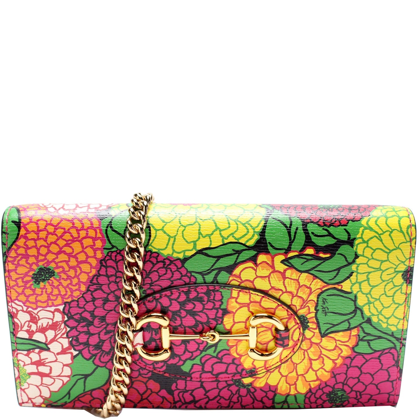 Gucci Horsebit W Chain Wallet Case W Chain