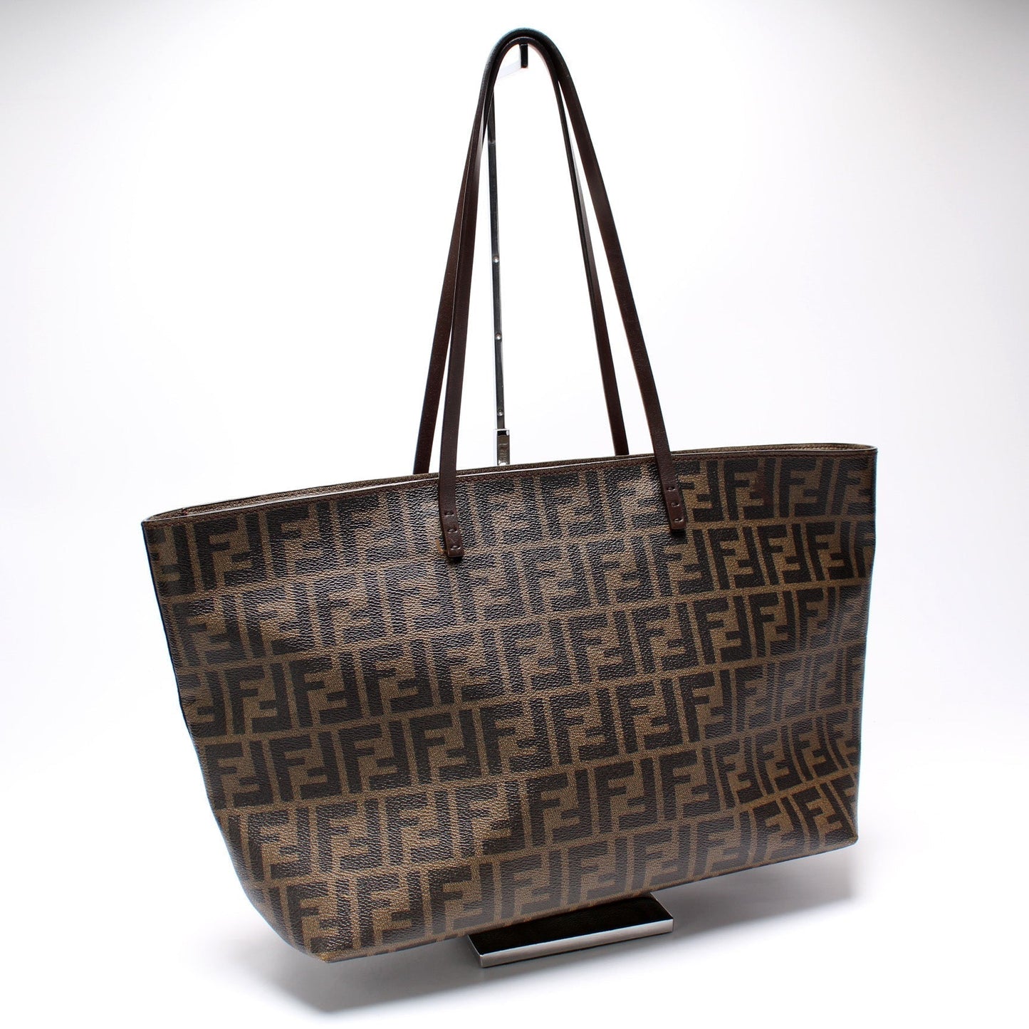 Fendi 8Bh185 Coated Zucca Tote Bag Zip