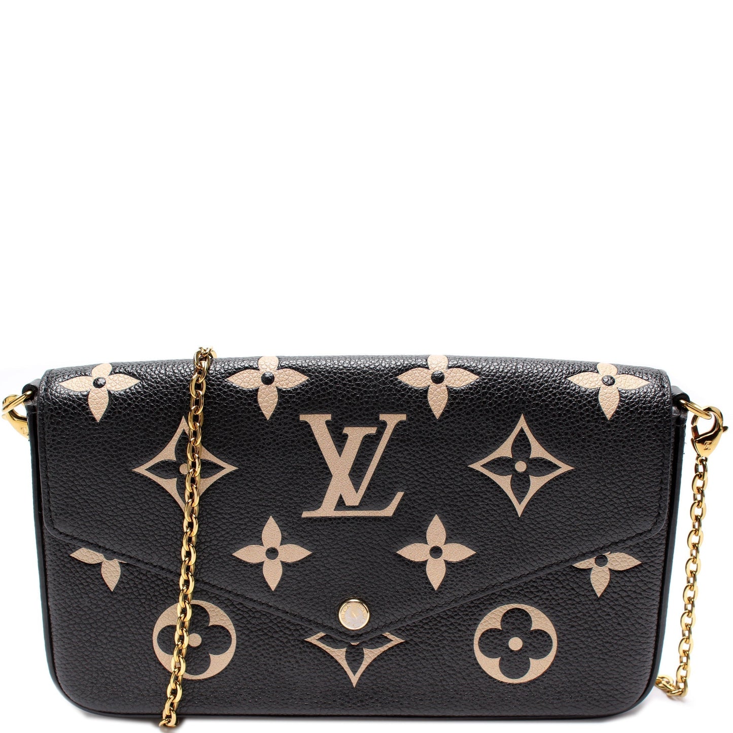 Louis Vuitton Pochette Felicie Bicolor Empreinte Clutch Bag Bicolor Empreinte