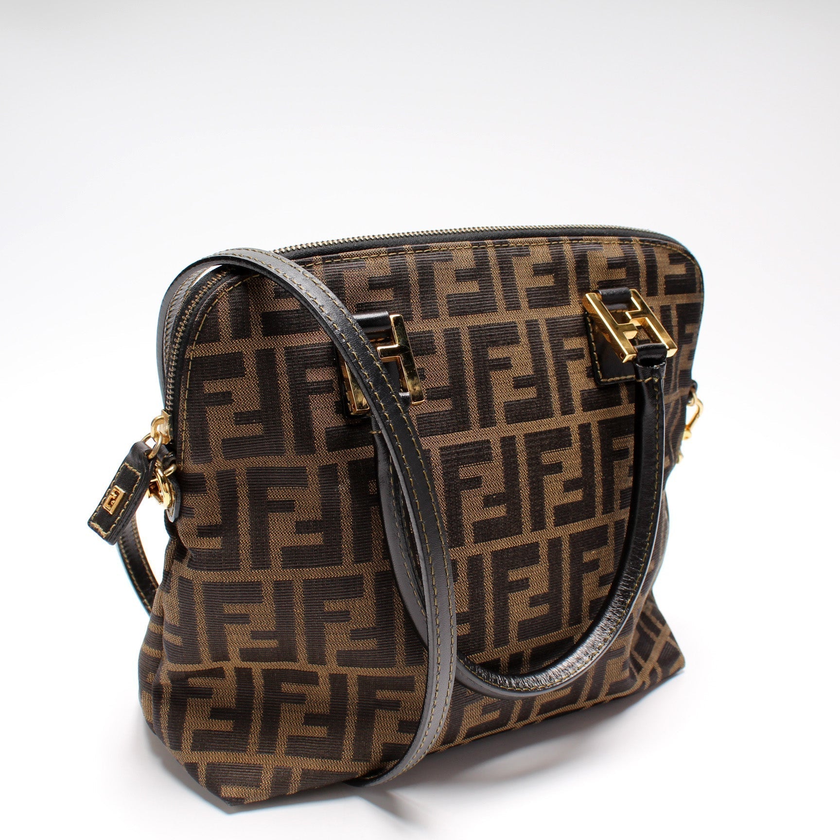 Fendi Zucca Way Bag Canvas Travel Bag