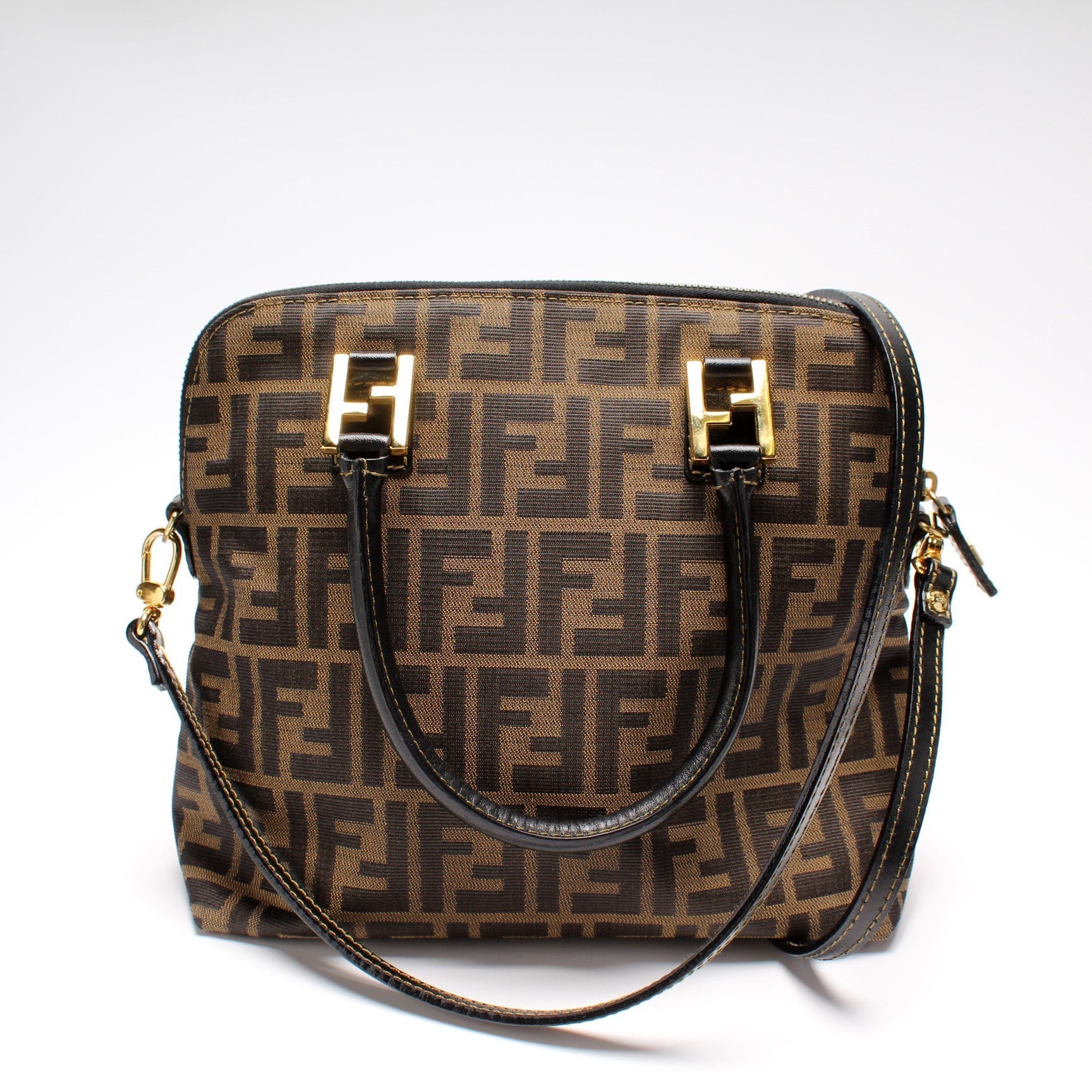 Fendi Zucca Way Bag Canvas Travel Bag