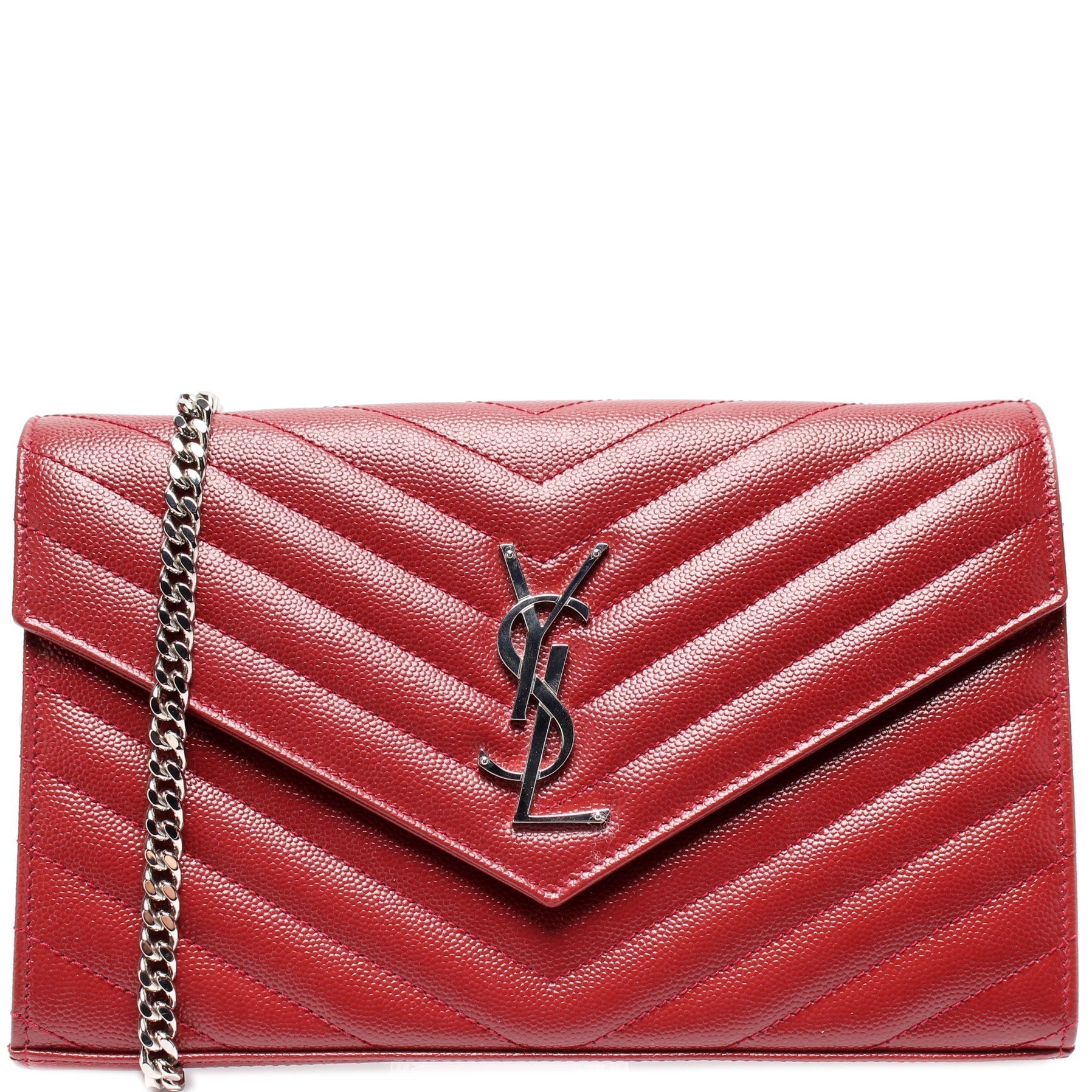 YSL Saint Laurent Grain De Wallet Bag Chain Travel Bag Chain Wallet 4