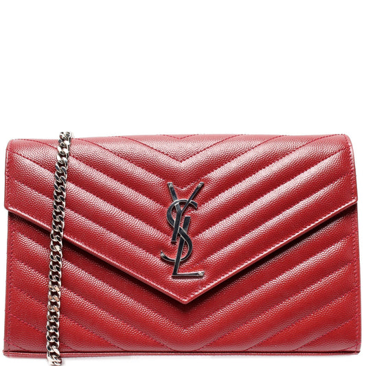 YSL Saint Laurent Grain De Wallet Bag Chain Travel Bag Chain Wallet 4