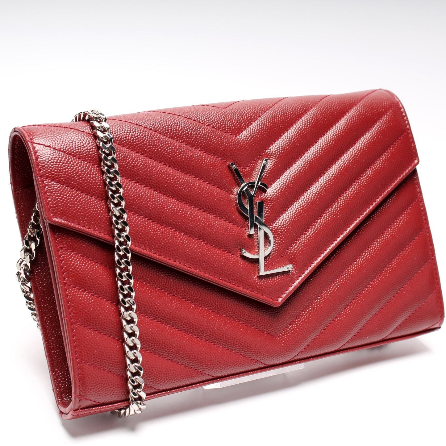 YSL Saint Laurent Grain De Wallet Bag Chain Travel Bag Chain Wallet 4