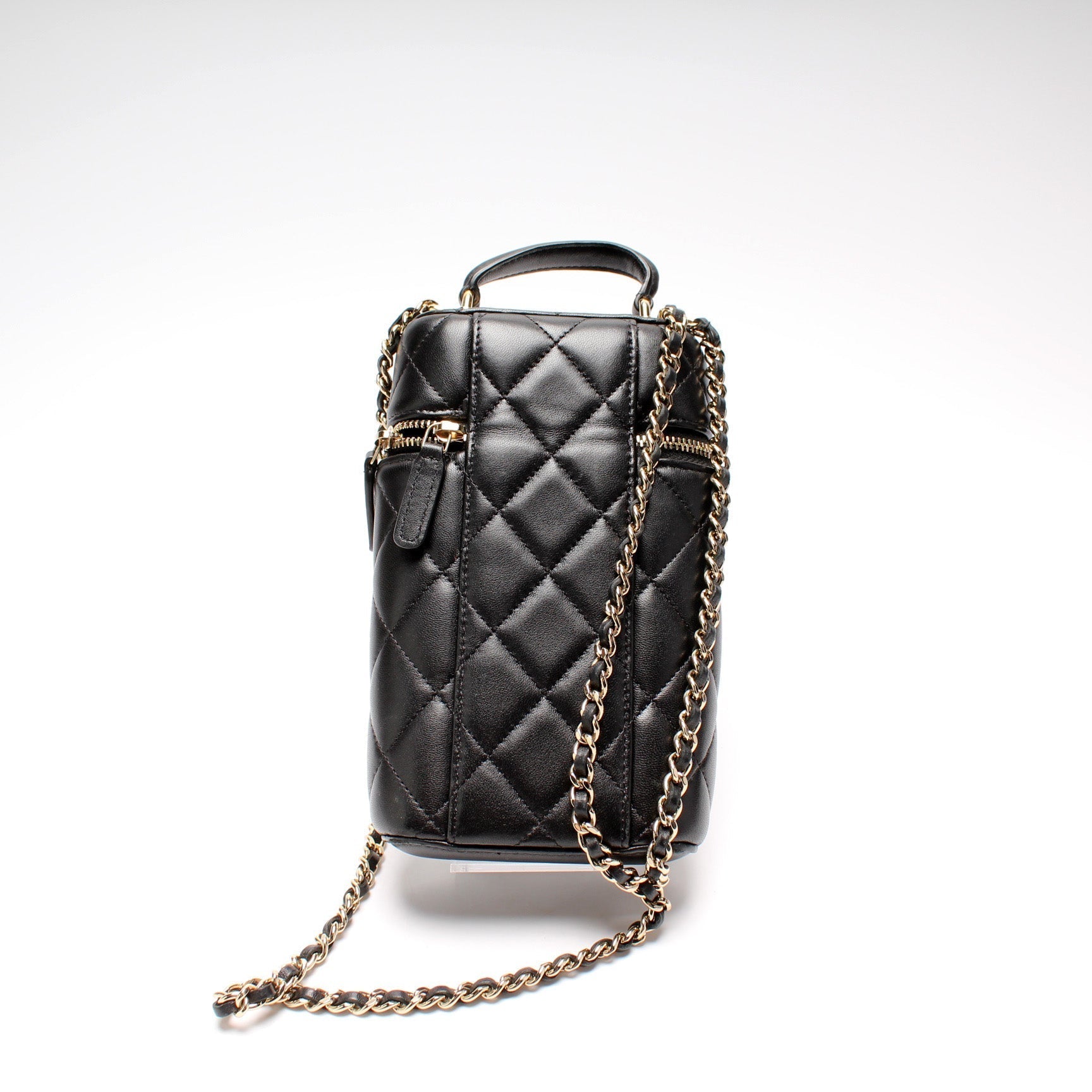Chanel Classic Vanity Phone Holder Quilted Lambskin Handbag