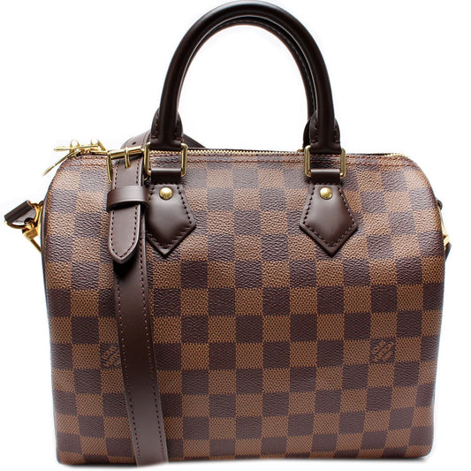 Louis Vuitton Speedy 25 Bandouliere Ebene Damier Handbag Ebene 4