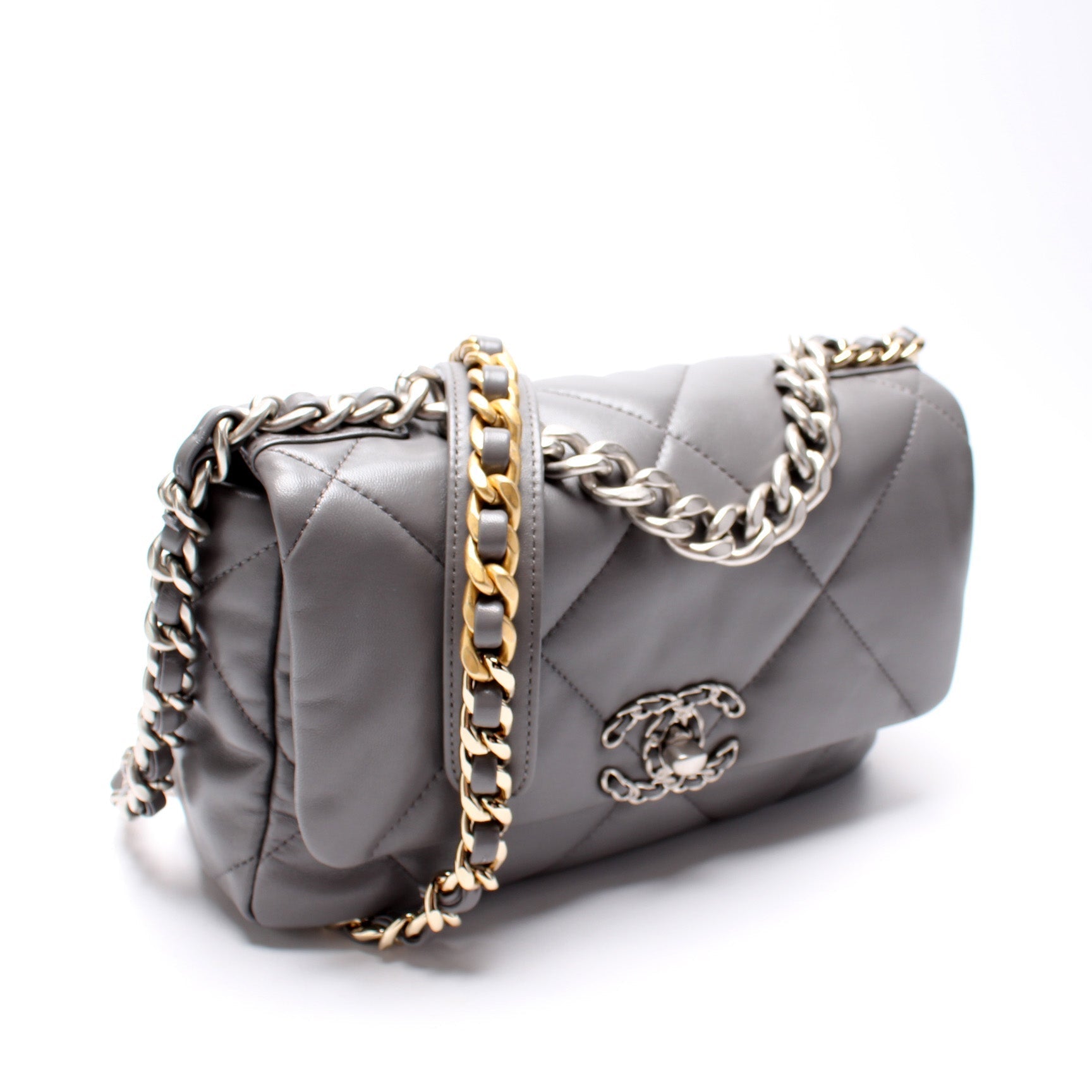 Chanel Quilted Goatskin 19 Flap 32+M Small Handbag M 1