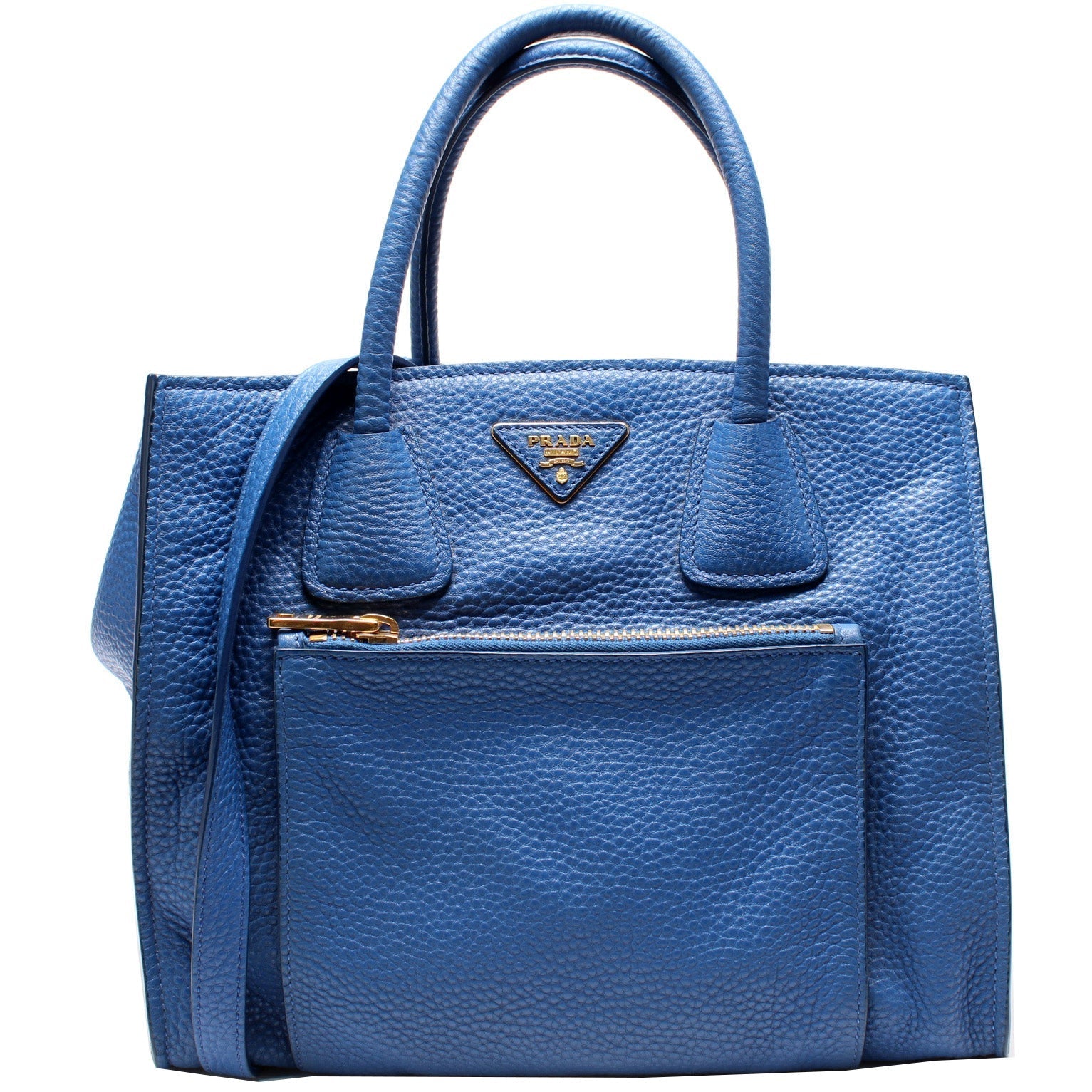 Prada Vitello Daino Front Pocket Tote Bag