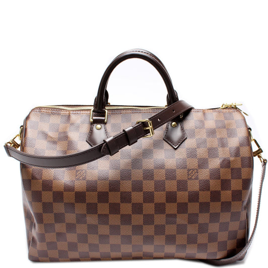 Louis Vuitton Speedy 35 Bandouliere Ebene Damier Handbag Ebene 6
