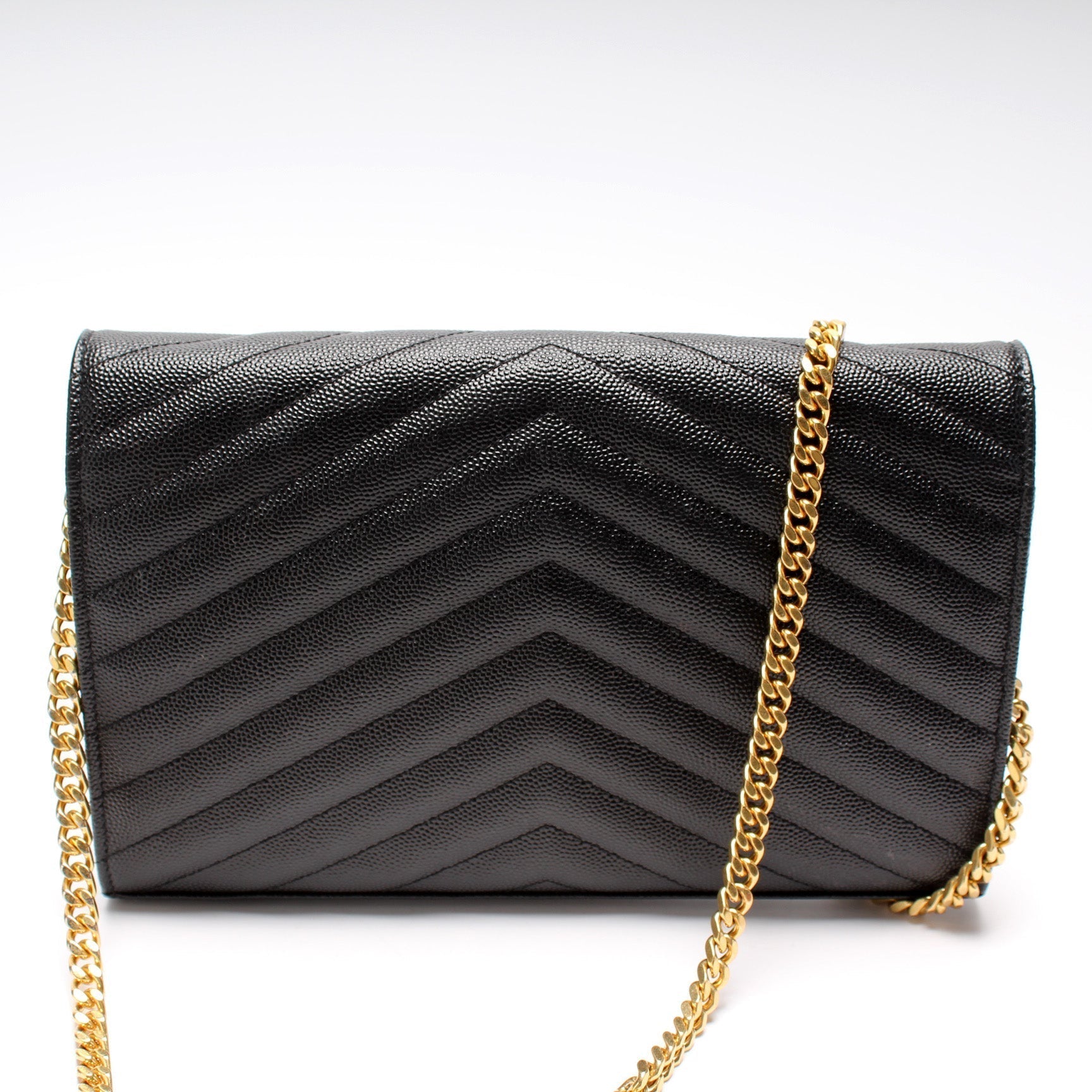 YSL Saint Laurent Grain De Wallet Bag Chain Travel Bag Chain Wallet 11