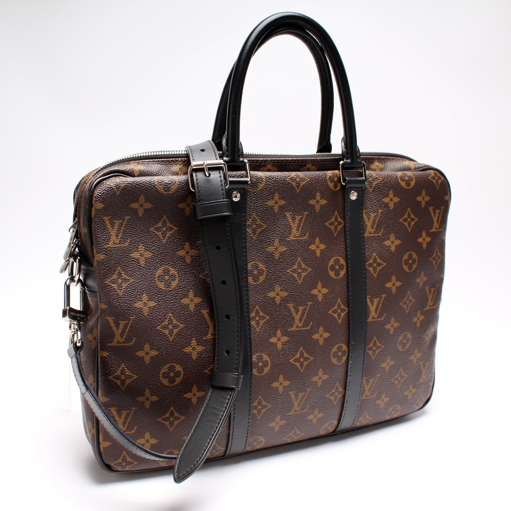 Louis Vuitton Porte Documents Voyage PM Macassar Handbag
