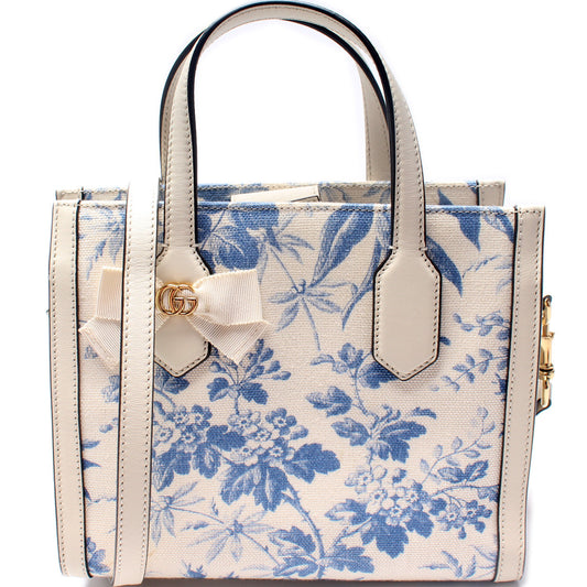 Gucci Ribbon Floral Small Tote Bag