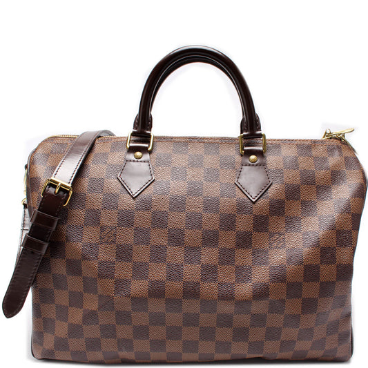 Louis Vuitton Speedy 30 Bandouliere Ebene Damier Handbag Ebene 16