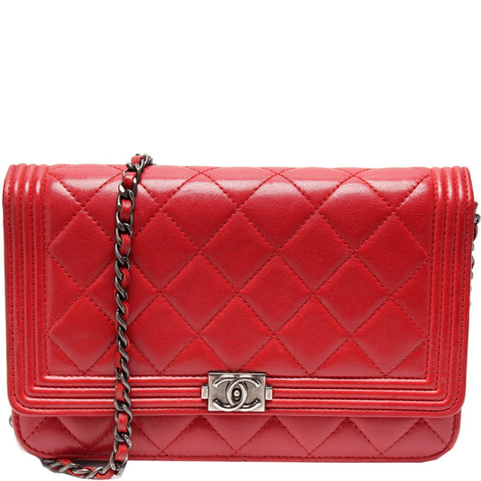 Chanel WOC Boy Lambskin Clutch Bag Lambskin 2