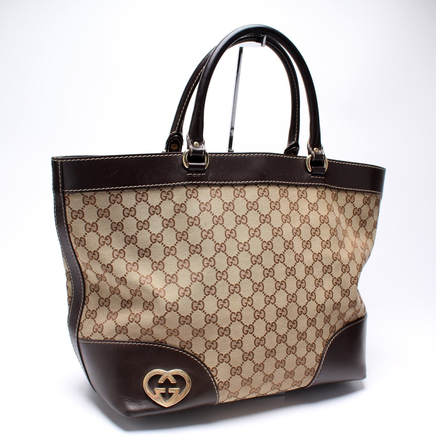 Gucci GG Lovely Heart Canvas Tote Bag