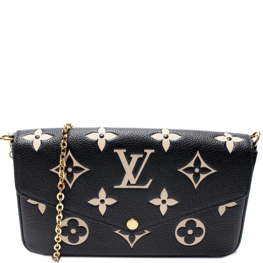 Louis Vuitton Pochette Felicie Bicolor Empreinte Clutch Bag Empreinte 2