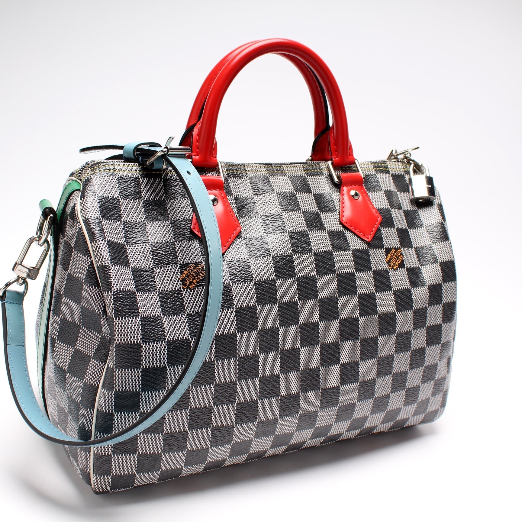 Louis Vuitton Speedy 30 Bandouliere Special Edit Colored Damier Handbag
