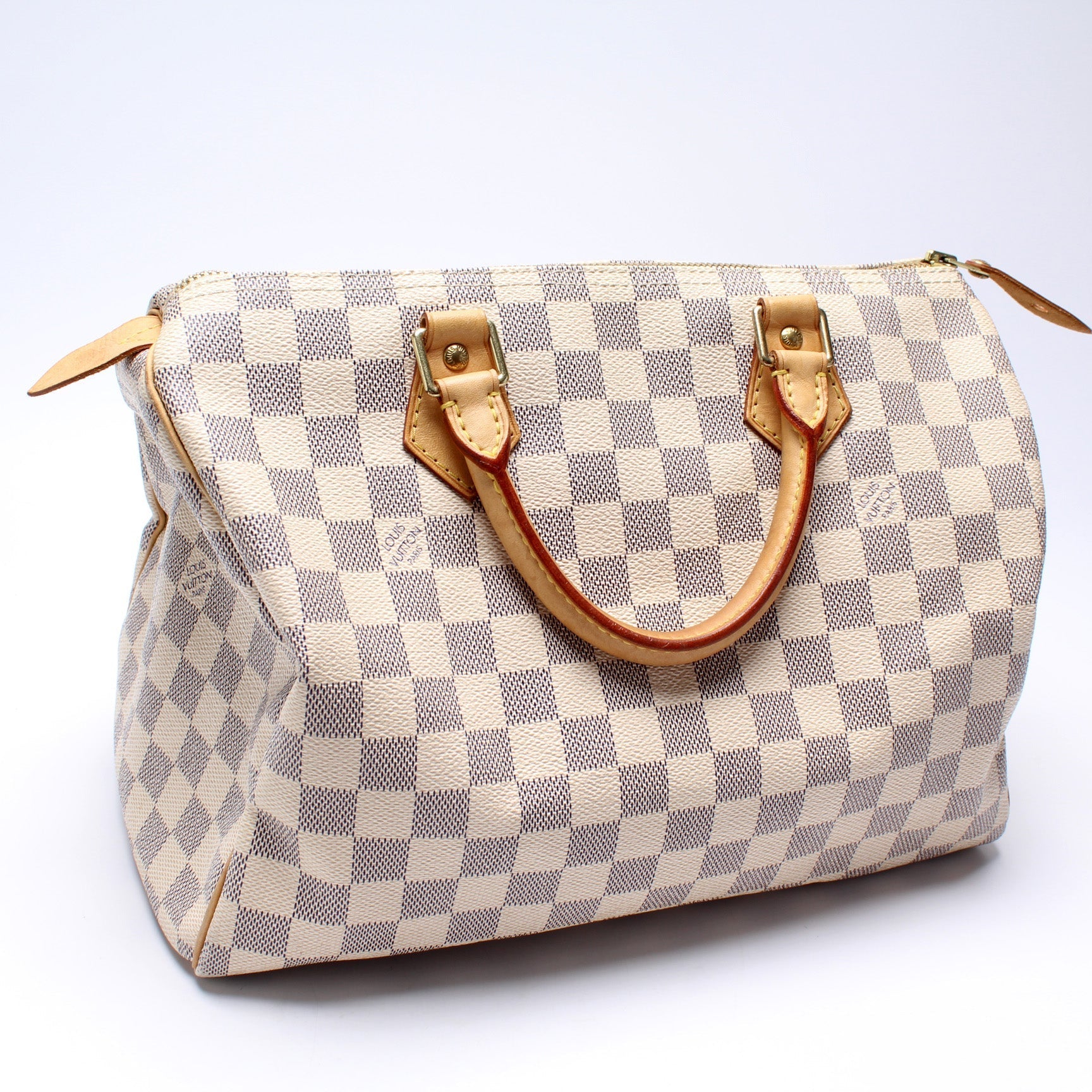 Louis Vuitton Speedy 30 Azur Damier Handbag Azur 20