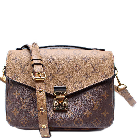 Louis Vuitton Pochette Metis Reverse Monogram Clutch Bag Monogram 10