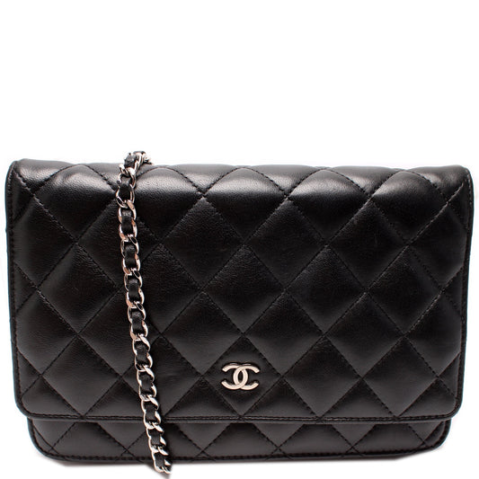 Chanel WOC Classic Quilted Lambskin Clutch Bag Lambskin 8