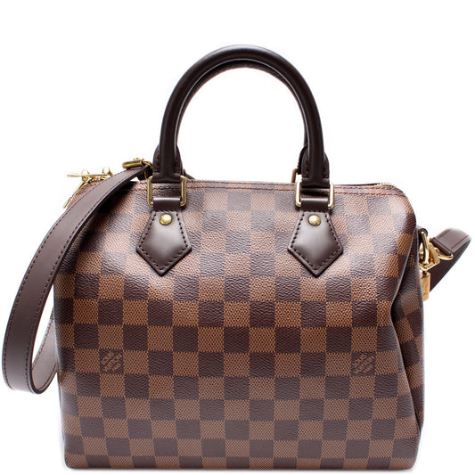 Louis Vuitton Speedy 25 Bandouliere Ebene Damier Handbag Ebene 9